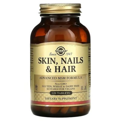 Solgar Skin Nails & Hair Advanced MSM Formula 120 таблеток SOL-1736 фото