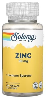 Solaray Zinc 50 mg 100 рослинних капсул SOR-04710 фото