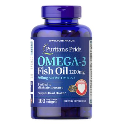 Puritan's Pride Omega-3 Fish Oil 1200 mg 100 капс 13326 фото