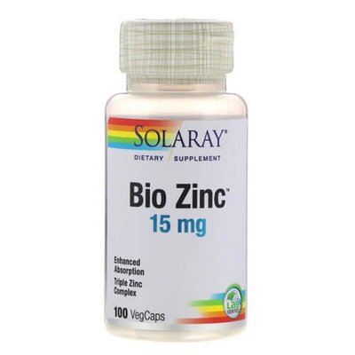 Solaray Bio Zinc 100 капс 1195 фото