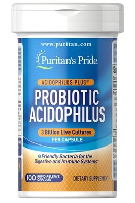 Puritan's Pride Probiotic Acidophilus 3 billion 100 капсул 01540 фото