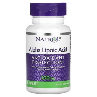 Natrol Alpha Lipoic Acid 300 mg 50 капсул NTL-00312 фото