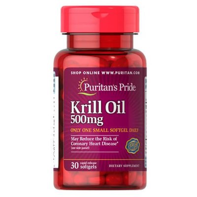 Puritan's Pride Red Krill Oil 500 mg 30 капс 53538 фото