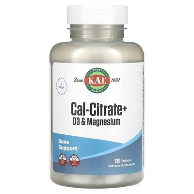 KAL Cal-Citrate+ D3 & Magnesium 120 таблеток CAL-57107 фото