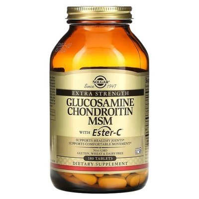 Solgar Glucosamine Chondroitin MSM with Ester-C 180 таблеток SOL-1272 фото