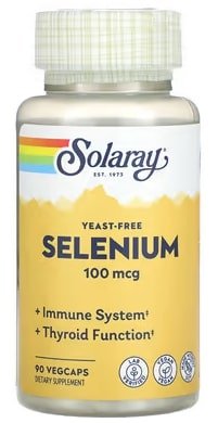Solaray Yeast-Free Selenium 100 mcg 90 рослинних капсул SOR-04676 фото