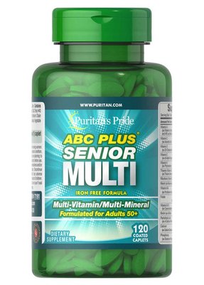 Puritan's Pride ABC Plus Senior Multivitamin Multi-Mineral Formula 120 таблеток 7191 фото