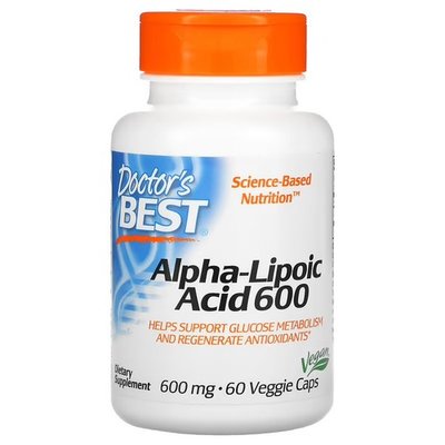 Doctor's Best Alpha-Lipoic Acid 600 mg 60 капсул DRB-00133 фото