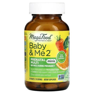 MegaFood Baby & Me 2 Prenatal Multi Minis 120 таб MGF-10447 фото