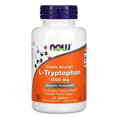NOW L-Tryptophan 1000 mg 60 табл 1416 фото
