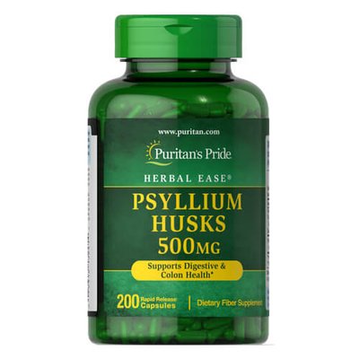 Puritan's Pride Psyllium Husks 500 mg 200 капс 1498 фото