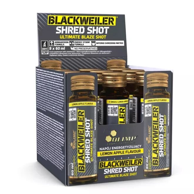 Предтренировочный комплекс Olimp Sport Nutrition BlackWeiler Shred Shot, 9*60 мл