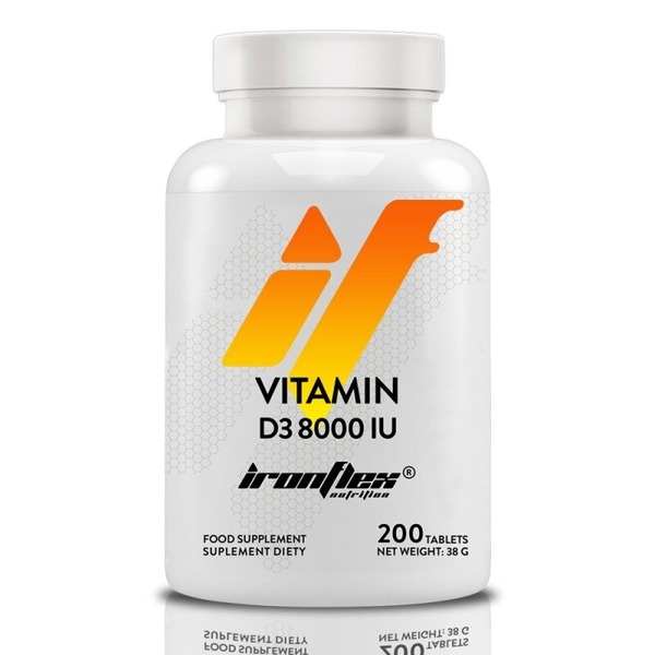 Вітаміни та мінерали IronFlex Vitamin D3 8000 IU, 200 таблеток