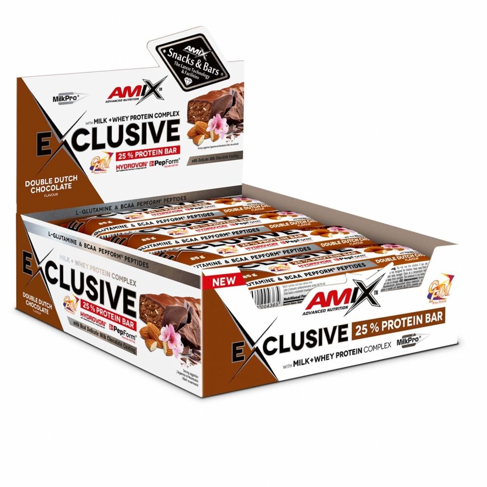 Батончик AMIX Exclusive Protein Bar, 12*85 грамм. Фото 5