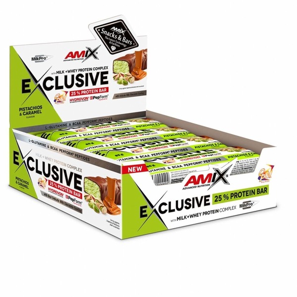 Батончик AMIX Exclusive Protein Bar, 12*85 грамм. Фото 8