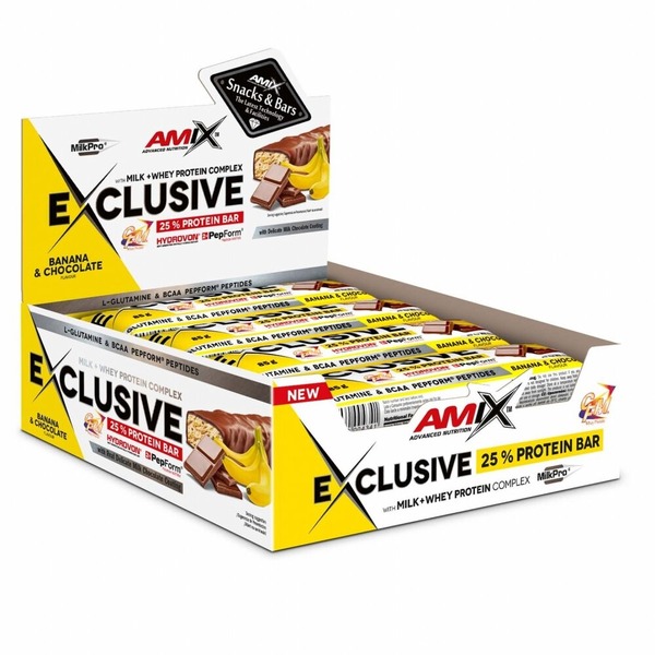 Батончик AMIX Exclusive Protein Bar, 12*85 грамм. Фото 3