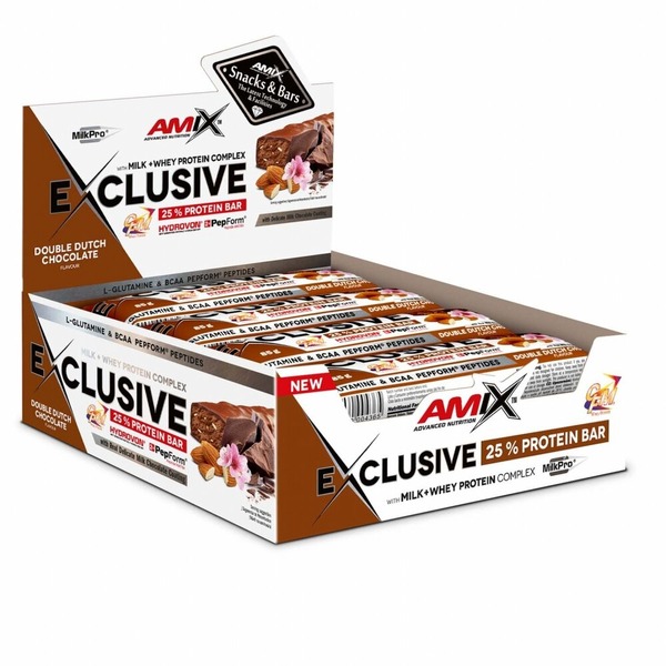 Батончик AMIX Exclusive Protein Bar, 12*85 грамм. Фото 5