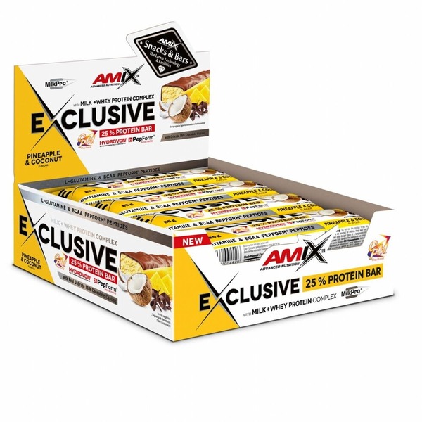 Батончик AMIX Exclusive Protein Bar, 12*85 грамм