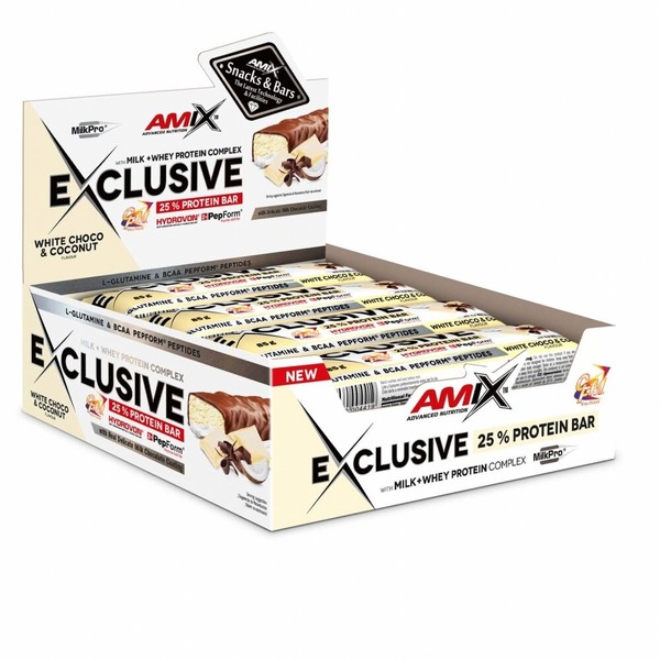 Батончик AMIX Exclusive Protein Bar, 12*85 грамм. Фото 4