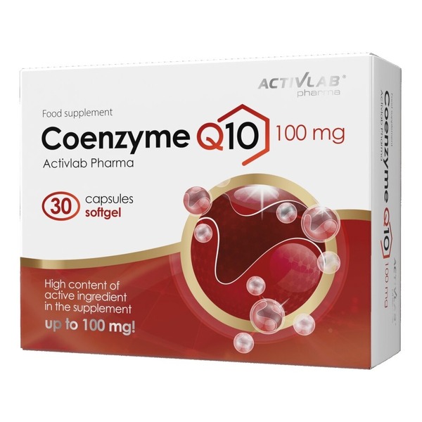 Коензим Q10 ActivLab Pharma Coenzyme Q10 100 mg, 30 капсул для підтримки серцево-судинної системи