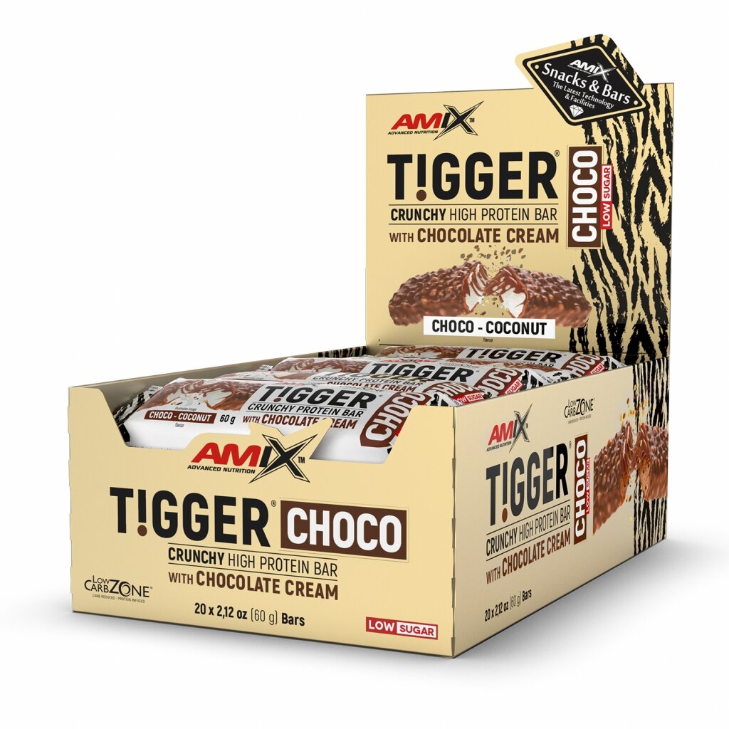 Батончик AMIX Tigger Choco Crunchy Protein Bar, 20*60 грамм. Фото 3