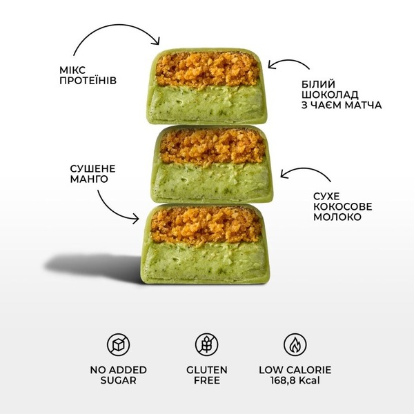 Батончики Spacefood Space Bite Protein Bar Mango Matcha, 10*45 грамм. Фото 4