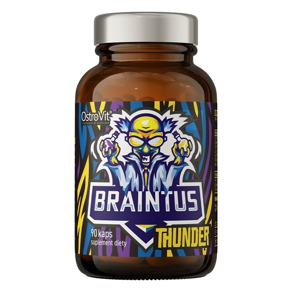 Формула екстрактів та вітамінів OstroVit Braintus Thunder, 90 капсул для підвищення розумової активності