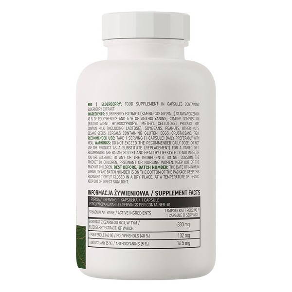Экстракт бузины OstroVit Vege Elderberry, 90 капсул для поддержки иммунной системы. Фото 2