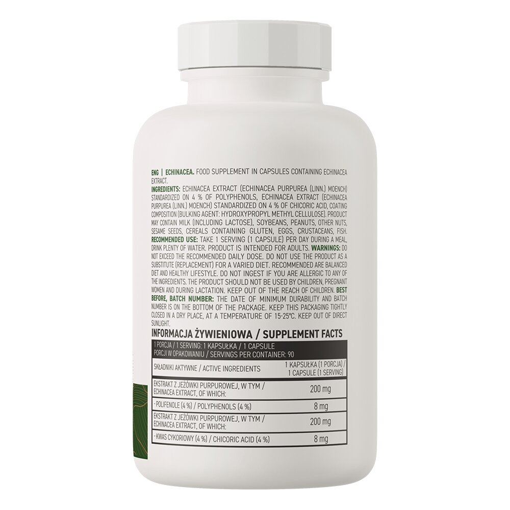 Екстракт ехінацеї OstroVit Vege Echinacea, 90 капсул для зміцнення імунної системи. Фото 2