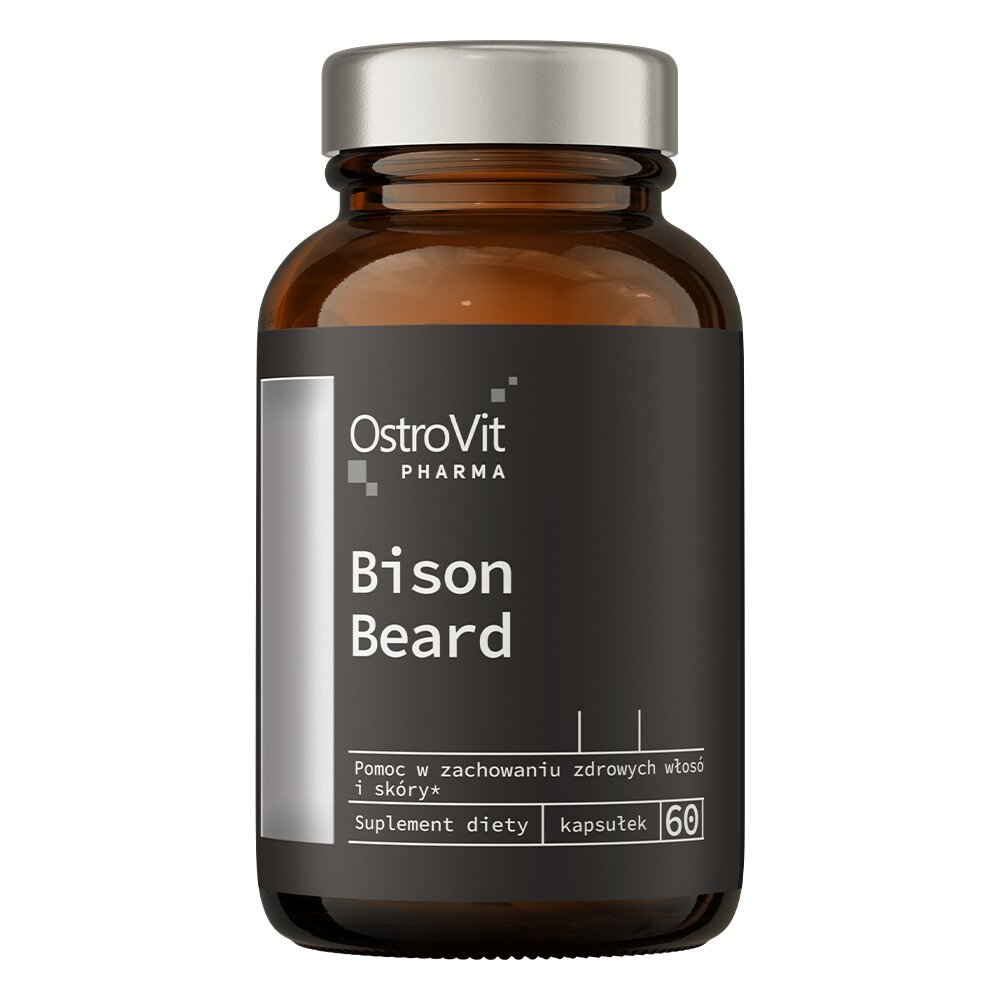 Витамины и минералы OstroVit Pharma Bison Beard, 60 капсул для поддержки кожи, волос и ногтей