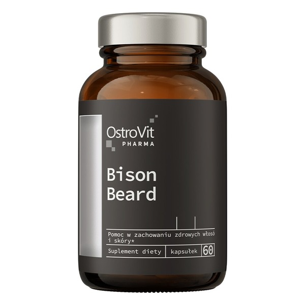Вітаміни та мінерали OstroVit Pharma Bison Beard, 60 капсул для підтримки шкіри, волосся та нігтів