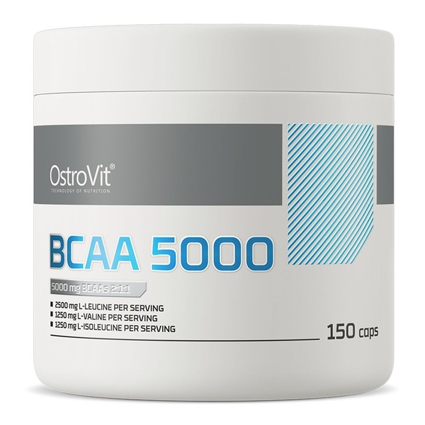 Лейцин, ізолейцин, валін OstroVit BCAA 5000 mg, 150 капсул