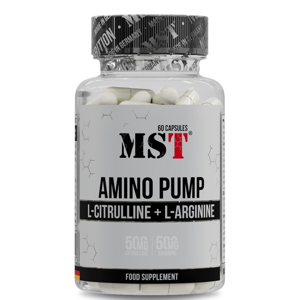 Передтренувальний комплекс MST Nutrition Amino Pump, 60 капсул