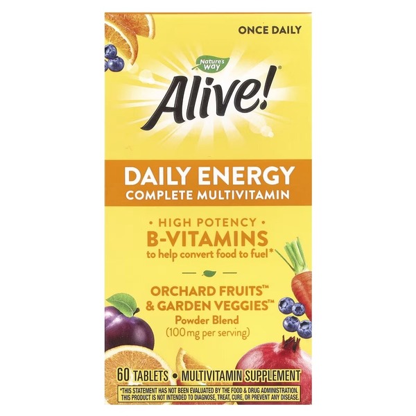 Вітаміни та мінерали Nature's Way Alive! Daily Energy, 60 таблеток