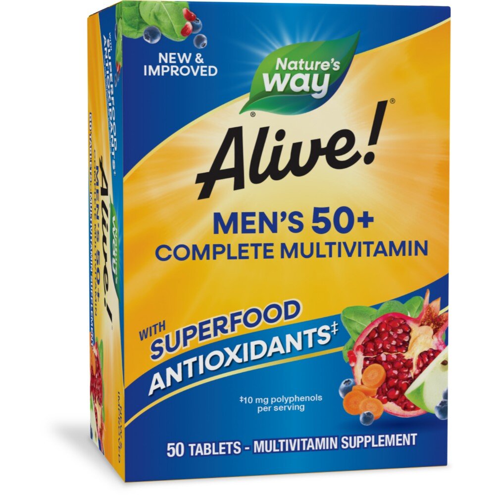 Комплекс для здоров'я чоловіків 50+ Nature's Way Alive! Men's 50+, 50 таблеток. Фото 4