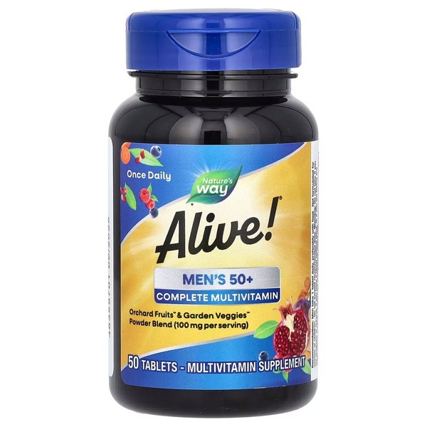 Комплекс для здоров'я чоловіків 50+ Nature's Way Alive! Men's 50+, 50 таблеток. Фото 3