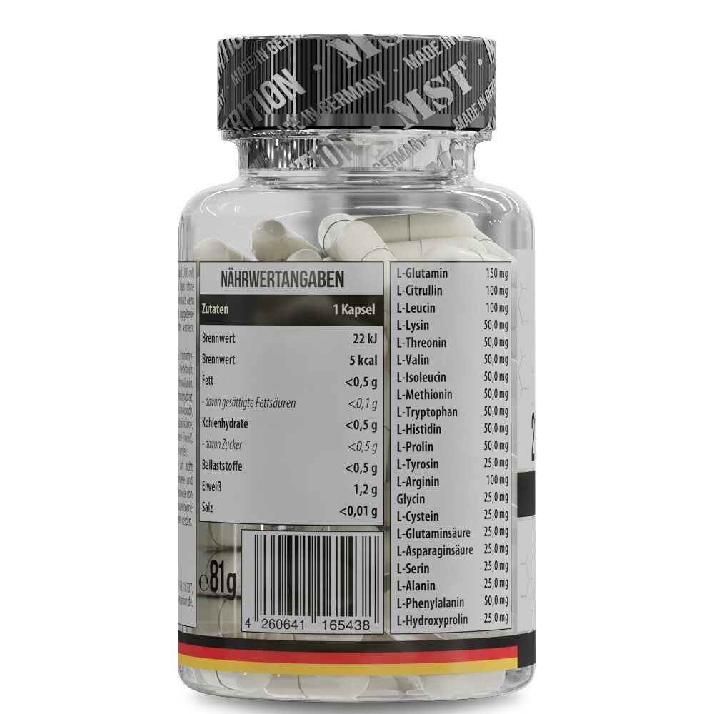 Амінокислота MST Nutrition 21 Amino Acids, 60 капсул для підтримки м'язів. Фото 2