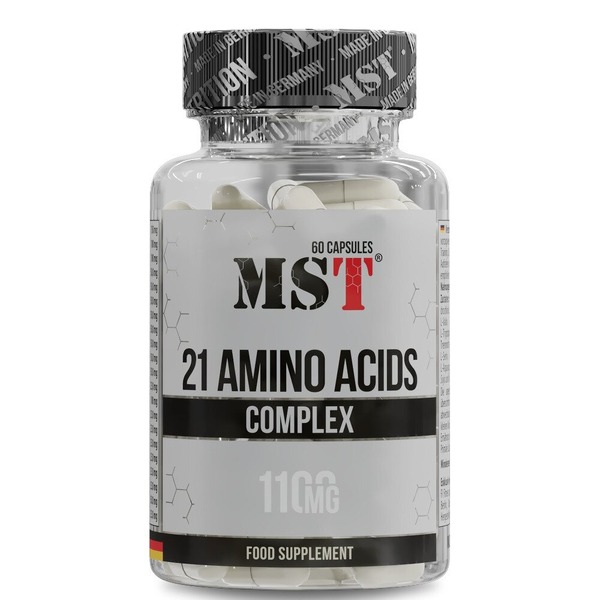 Амінокислота MST Nutrition 21 Amino Acids, 60 капсул для підтримки м'язів