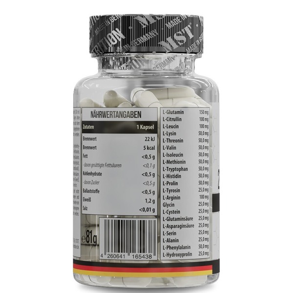 Амінокислота MST Nutrition 21 Amino Acids, 60 капсул для підтримки м'язів. Фото 2