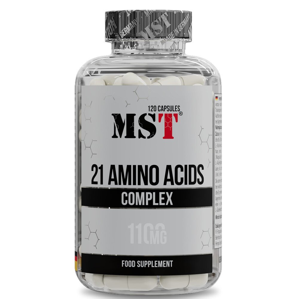 Амінокислота MST Nutrition 21 Amino Acids, 120 капсул для підтримки м'язів