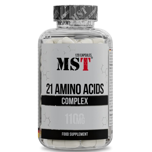 Амінокислота MST Nutrition 21 Amino Acids, 120 капсул для підтримки м'язів