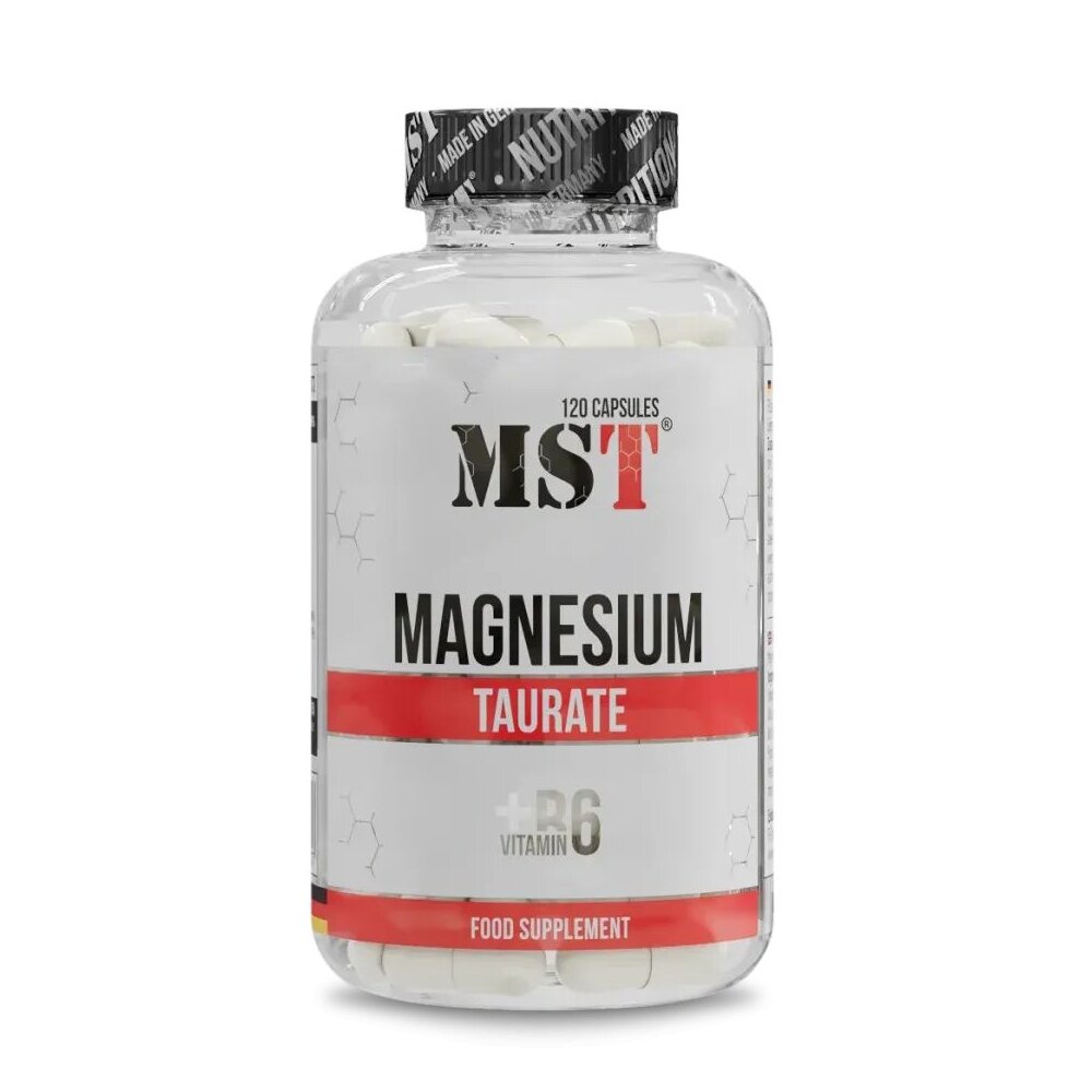 Магний таурат и витамин В6 MST Nutrition Magnesium Taurate + Vitamin B6, 120 капсул