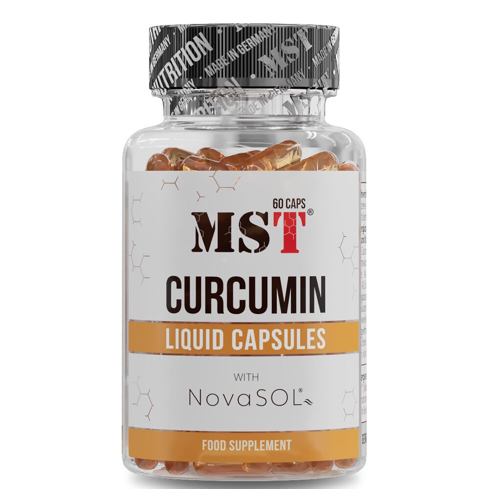 Куркумин MST Nutrition Curcumin NovaSOL, 60 капсул для поддержки суставов и иммунитета