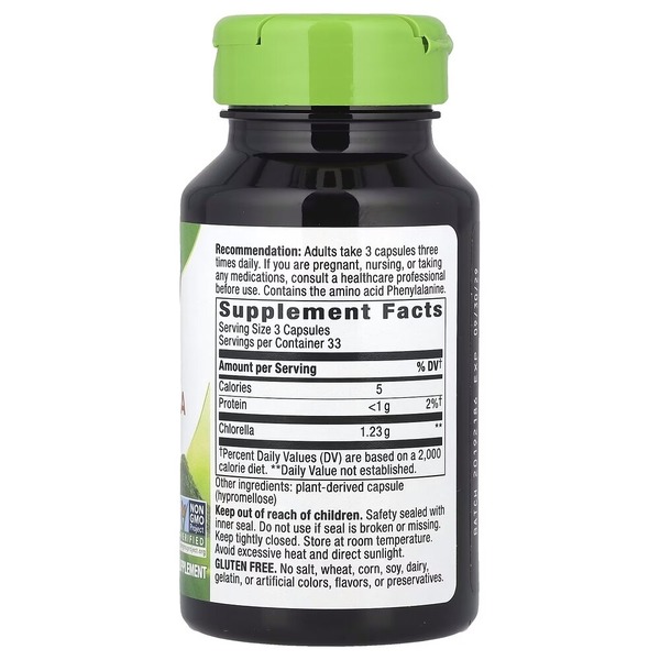 Хлорелла Nature's Way Chlorella Micro-Algae, 100 вегакапсул для підтримки імунної системи. Фото 2