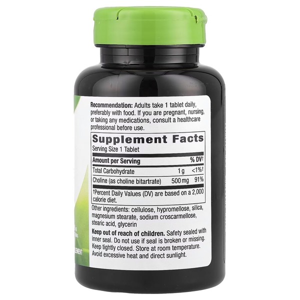 Холін Nature's Way Choline, 100 таблеток для підтримки мозку та пам'яті. Фото 2