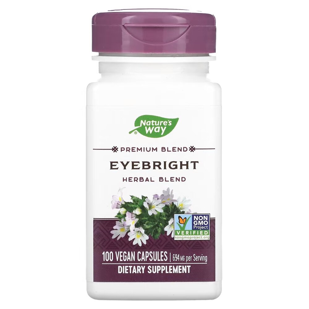 Суміш трав Nature's Way Eyebright Herbal Blend, 100 капсул для підтримки очей та зору