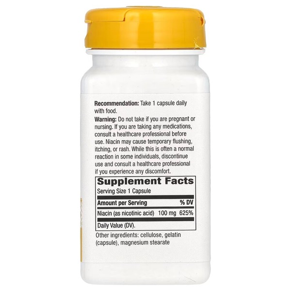 Ниацин Nature's Way Niacin 100 mg, 100 капсул для поддержки сердечно-сосудистой системы. Фото 2