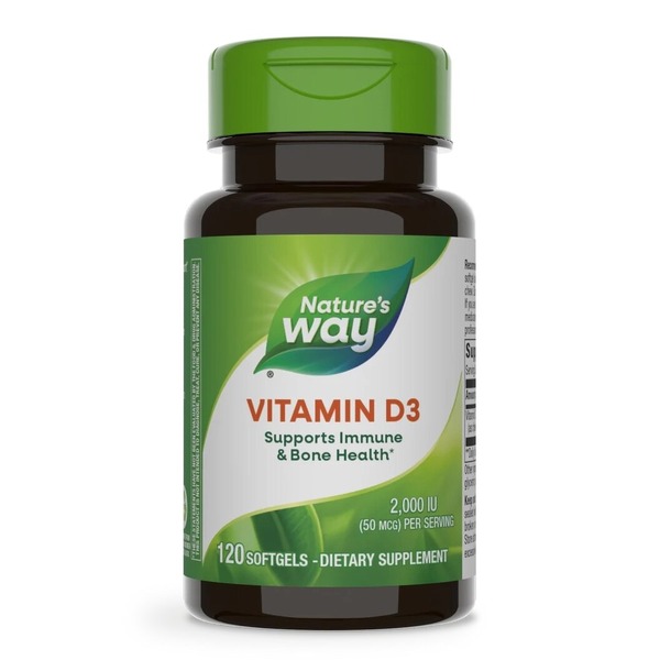 Вітамін D3 Nature's Way Vitamin D3 50 mcg, 120 капсул для підтримки кісток та імунної системи
