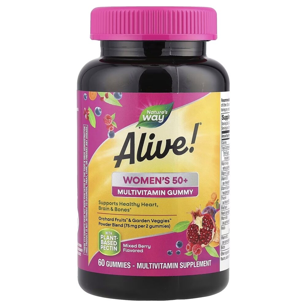 Комплекс для здоров'я жінок 50+ Nature's Way Alive! Women's 50+ Gummy, 130 желейок