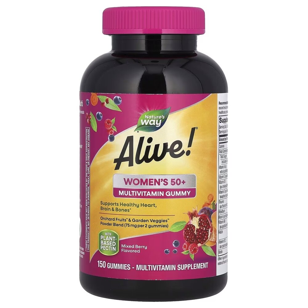 Комплекс для здоров'я жінок 50+ Nature's Way Alive! Women's 50+ Gummy, 150 желейок